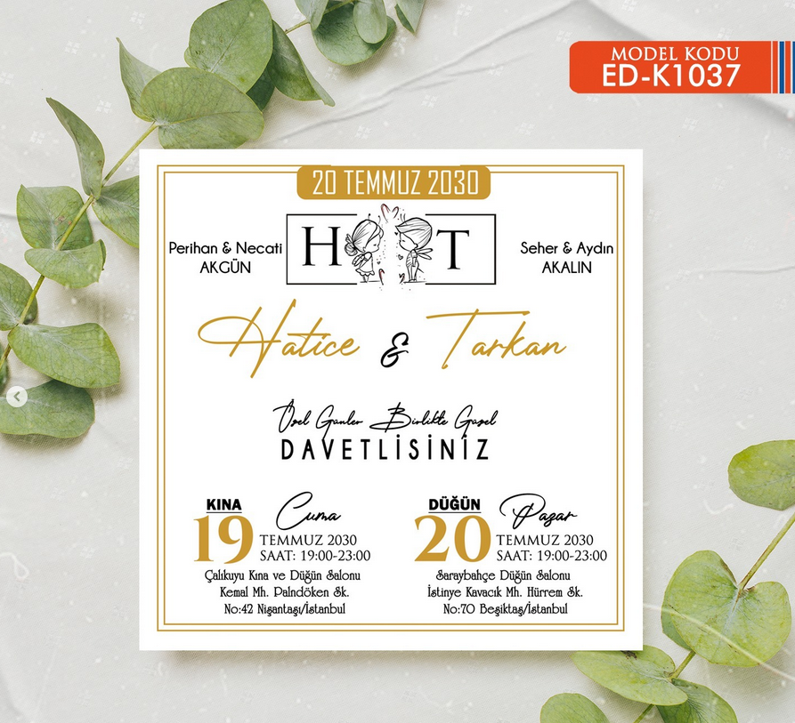 Ekonomik Davetiye ED-K1037